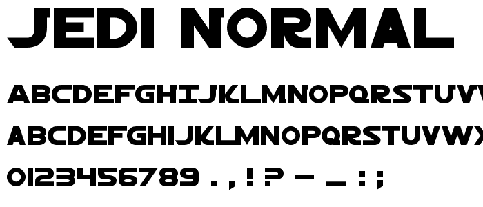 Jedi Normal font